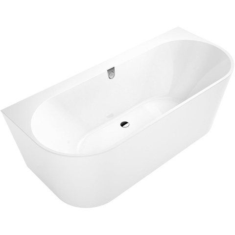 Villeroy & Boch Oberon 2.0 Oberon - 2.0 back to wall bad duo - 1800x800mm Quaryl middenafvoer - inclusief - glans wit SW209464