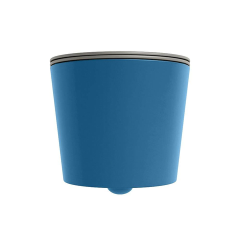 Mondiaz LAVIE hangtoilet – spoelrandloos – 36 x 53 cm – met softclose zitting – Jeans (blauw), zitting Smoke (lichtbruin) SW1208730