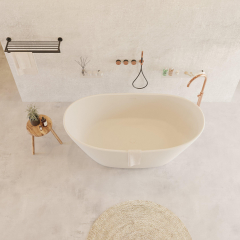 Ideavit Solidseal Vrijstaand bad 163x85cm ovaal Solid surface wit SW85892