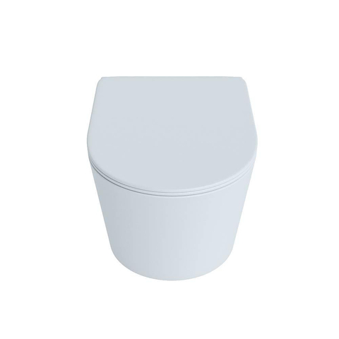 Mondiaz LAVIE WC suspendu – sans bride – 36 x 53 cm – avec abattant softclose – Clay (bleu clair/gris) SW1208584