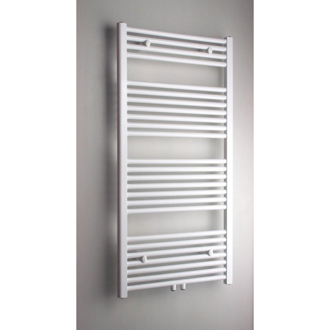 HR Badmeubelen Polo Designradiator - 40x8x134cm - middenaansluiting - 496 watt - wit glans SW108587