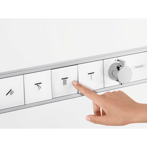 Hansgrohe RainSelect élément de finition pour robinet de douche encastré thermostatique pour 4 fonctions 59.8x90cm blanc/chrome SW157091
