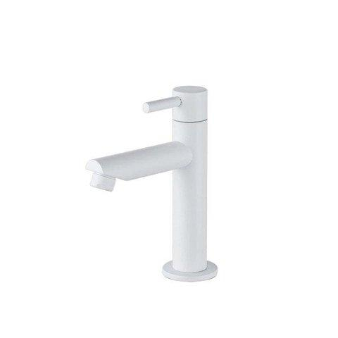 QeramiQ Fuente hoekfonteinset – 30x30x10 cm – kraangat rechts – mat witte kraan – zonder frame SW1419189