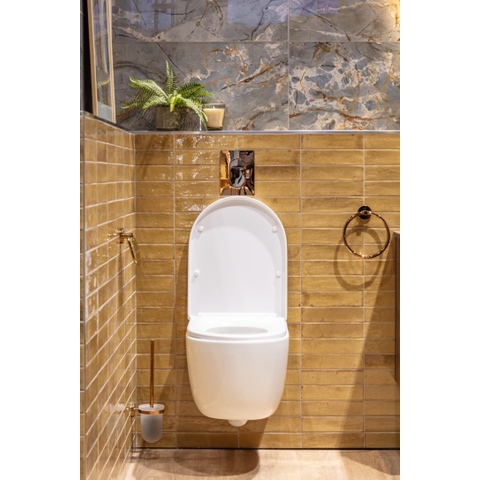 QeramiQ Dely Swirl WC suspendu – sans bride – profondeur 53 cm – avec abattant softclose 35 mm – blanc brillant SW1026266