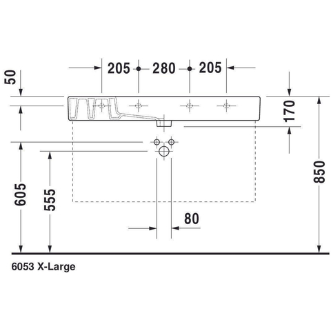 Duravit Vero Meubelwastafel - 105x49cm - met 1 kraangat - met overloop - wit 0291353