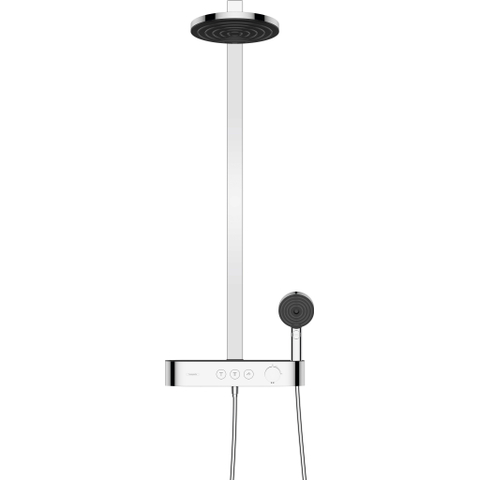 Hansgrohe Pulsify s Howerpipe - 26cm - 2jet - planchet - 40cm - hoogglans chroom SW651114