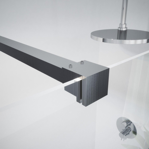 Wiesbaden Slim Profielset - met stabilisatiestang - 120cm - geborsteld staal (RVS) SW203912