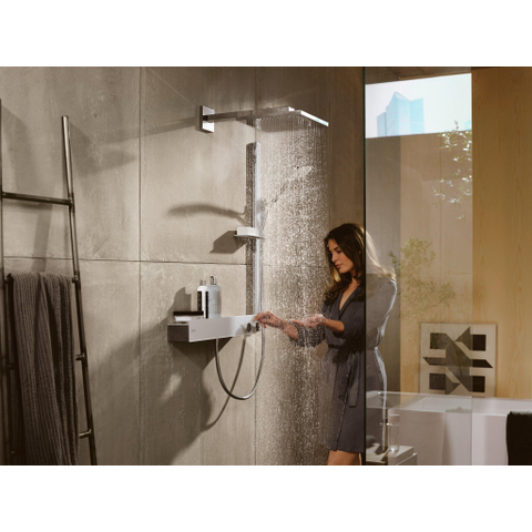 Hansgrohe Raindance e Square - hoofddouche E300 - 1jet - met douchearm 39cm - 30x30cm - hoogglans chroom SW157192