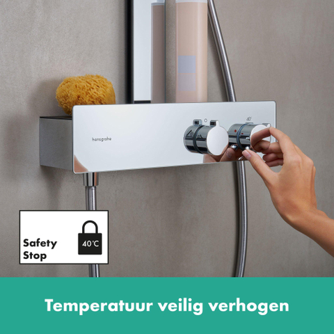 Hansgrohe RainFinity Showerpipe - 360 - 1jet - met showertablet - 350 - hoogglans chroom SW918118