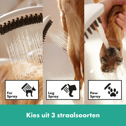 Hansgrohe Dogshower Handdouche - voor de hond - 150 - 3jet - met massagenoppen - mat wit SW651075