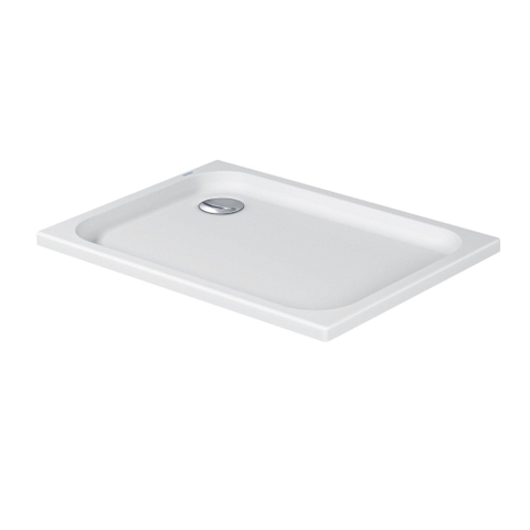 Duravit D-code Kunststof douchebak acryl rechthoekig - zonder paneel - 100x70cm - met afvoergat - diameter 90mm - wit 0295842