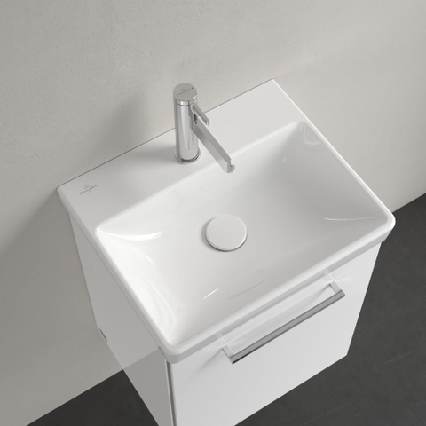 Villeroy & Boch Avento fontein - 45x37cm - 1 kraangat - met overloop - White Alpine (glans wit) SW59855