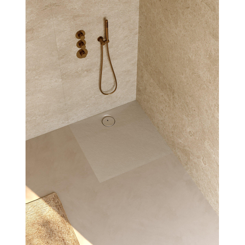 Riho Nuvia Douchevloer - 80x80cm - antibacterieel - purite - pebble grey SW1585113