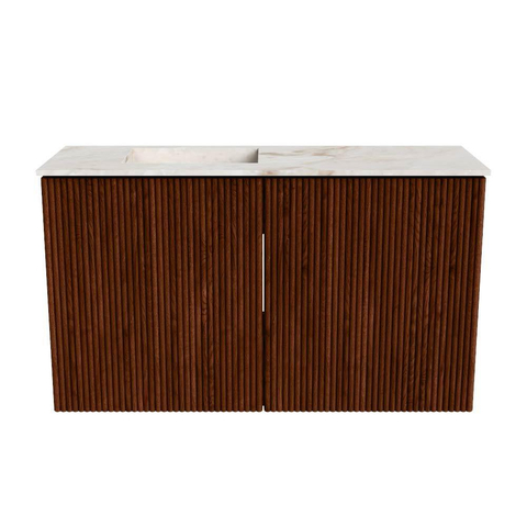Mondiaz JOYA-DLUX 70cm toiletmeubel - kleur Ruby - Wastafel FAYE positie Links 1 kraangat kleur Frappe. SW1423479