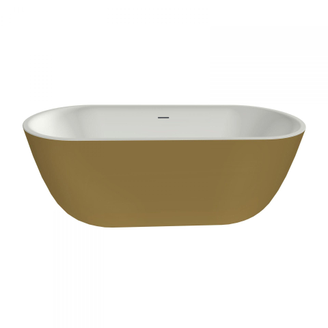Xenz Humberto ligbad - 170x75cm - Solid surface Goud/Wit SW647829