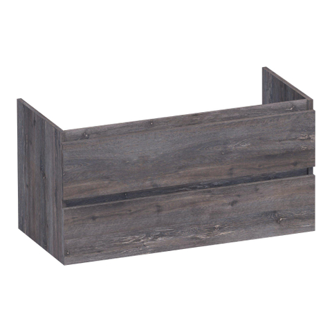 BRAUER Joy meuble sous-lavabo - 100x46x50cm - 2 tiroirs à fermeture douce - sans poignée - 1 découpe pour siphon - Driftwood SW1204180