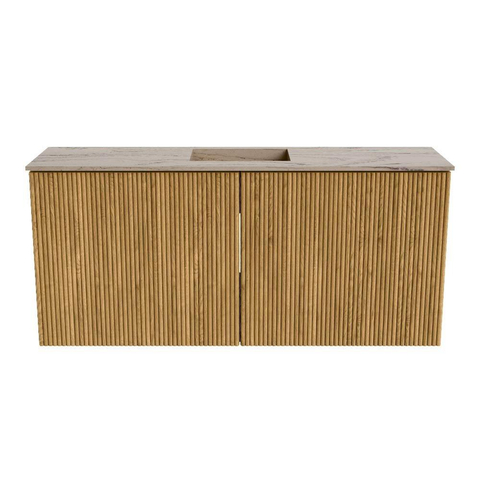 Mondiaz JOYA-DLUX 90cm meuble de toilette - couleur Oak - Vasque FAYE position Milieu 1 trou de robinet couleur Arena. SW1423855