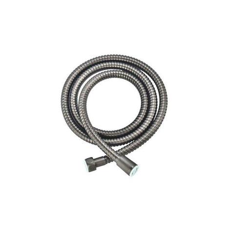 Fortifura Calvi Inbouw Regendoucheset - thermostatisch - plafondarm - 25cm - hoofddouche - staaf handdouche - metalen doucheslang - PVD - geborsteld gunmetal (antraciet) SW1244172