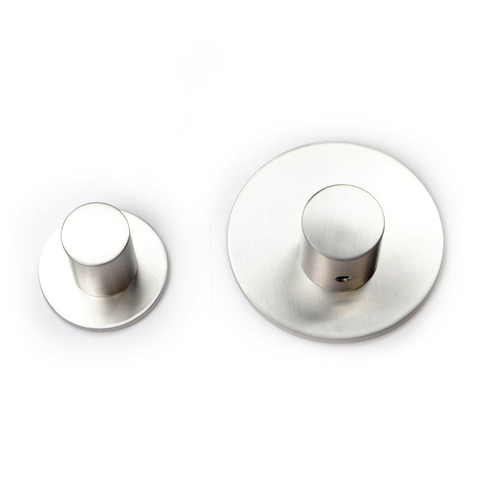 Hotbath Mate Afbouw deel Ext - 1 kr rond geb - geborsteld nikkel (RVS) SW74274