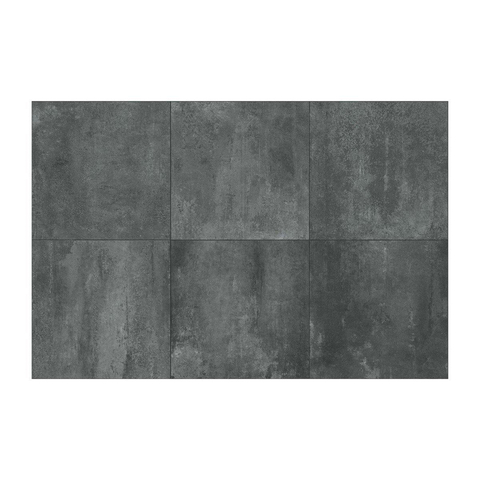 Ceralto Quinto Accent carrelage sol et mur - 60x60cm - 10mm - effet pierre - coal mat (noir) SW93911
