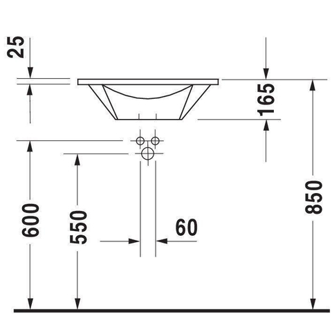 Duravit Starck 1 Meubelwastafel - 58 cm rond - wit 0299622