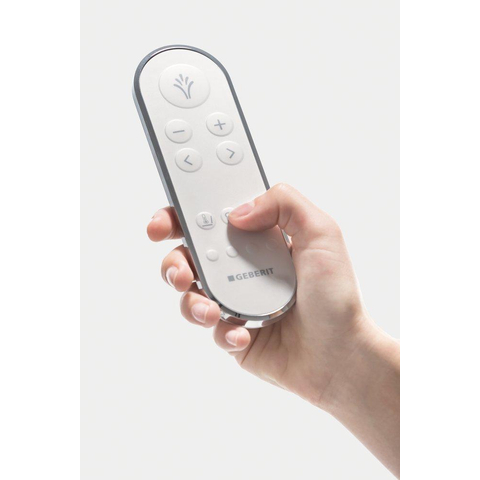 Geberit AquaClean Tuma Comfort Douchewc - spoelrandloos Wand geborsteld RVS afdekplaatje - met wandbediening - geborsteld wit glans SW809477