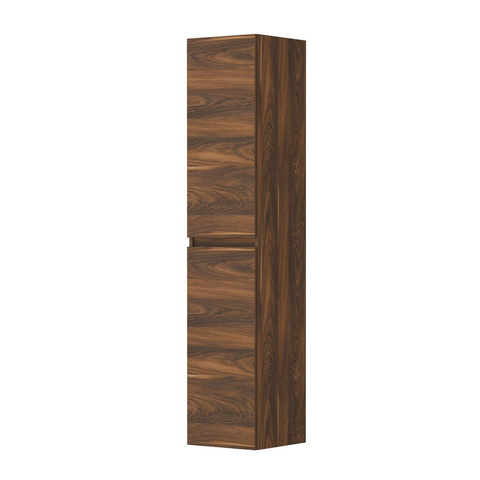 INK Armoire de salle de bains - 35x37x169cm - 2 portes - ouvrant à gauche et à droite - sans poignées - listel en bois - MFC Noyer SW207240