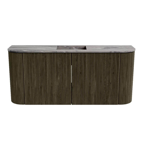 Mondiaz JOYA-DLUX 93.2cm toiletmeubel - ronding links en rechts kleur Shadow - Wastafel FAYE positie Midden 1 kraangat kleur Sombra. SW1425239