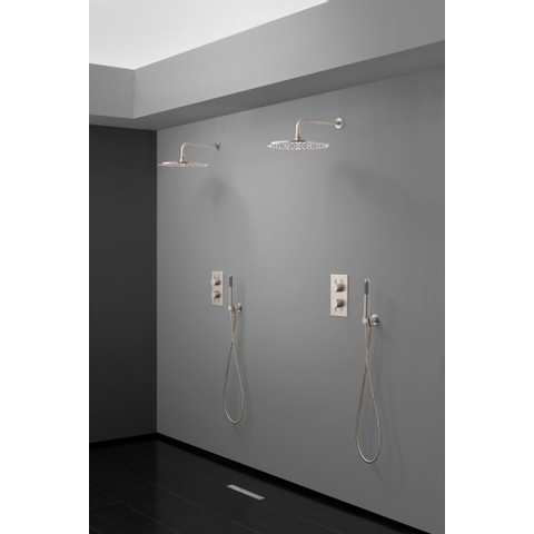 Crosswater MPRO Mike Pro Handdouche - met Houder Wandaansluiting - 1 Jet Stick Model - met Doucheslang - 150Cm Rv - RVS geborsteld SW31378