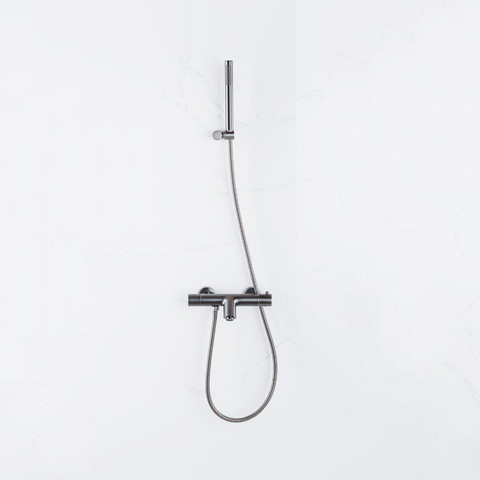 Fortifura Calvi doucheslang Metaal - 150cm - PVD - geborsteld gunmetal (antraciet) SW767376