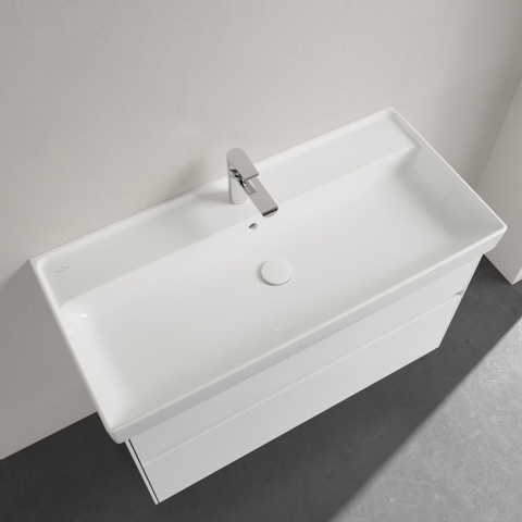 Villeroy & Boch Collaro meubelwastafel - 100x47cm - met overloop - 1 kraangat - White Alpine (glans wit) SW358337