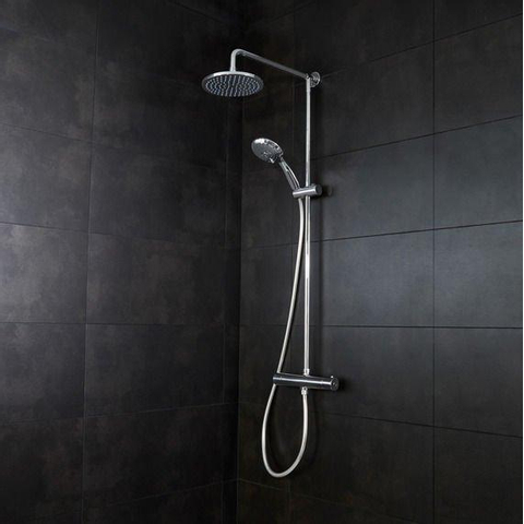 Crosswater Multivalve Fusion regendouche - thermostatisch - met 3 standen handdouche - hoogglans chroom SW20965