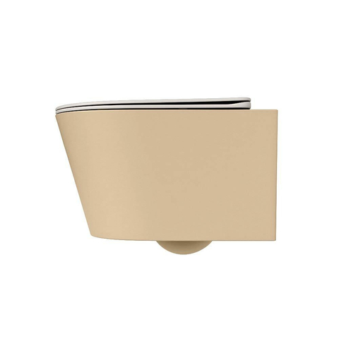 Mondiaz LAVIE hangtoilet – spoelrandloos – 36 x 53 cm – met softclose zitting – Sand (beige), zitting Linen (offwhite) SW1208659