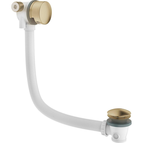 Crosswater MPRO Inbouw - thermostatisch badkraan horizontaal - 2 functies - met handdouche set - inclusief vulcombinatie - geborsteld messing (goud) SW223269