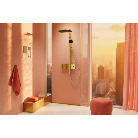 Hansgrohe Raindance alive Showerpipe - 210/340 2jet - ecosmart - thermostatische pol.gold - thermostaat - gepolijst goud (goud) SW1388167