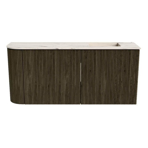 Mondiaz JOYA-DLUX 91.6cm toiletmeubel - ronding links kleur Shadow - Wastafel FAYE positie Rechts Zonder kraangat kleur Nata. SW1424994
