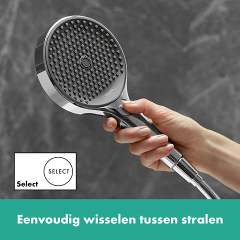 Hansgrohe RainFinity Showerpipe - 360 - 1jet - met showertablet - 350 - hoogglans chroom SW918118