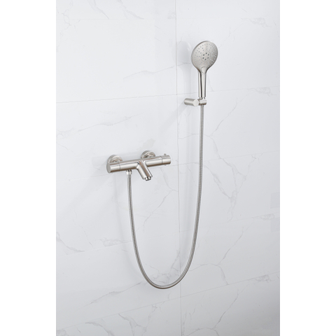 Fortifura Calvi Handdouche - ø12cm - rond - 3 standen - PVD - geborsteld RVS SW799447