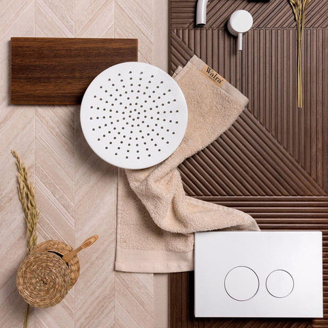 QeramiQ Push Metal Bedieningsplaat - voor Geberit UP320 inbouwreservoir - dualflush - ronde knoppen - metaal wit mat - licht beschadigd - OUTLET UDEN STORE39192