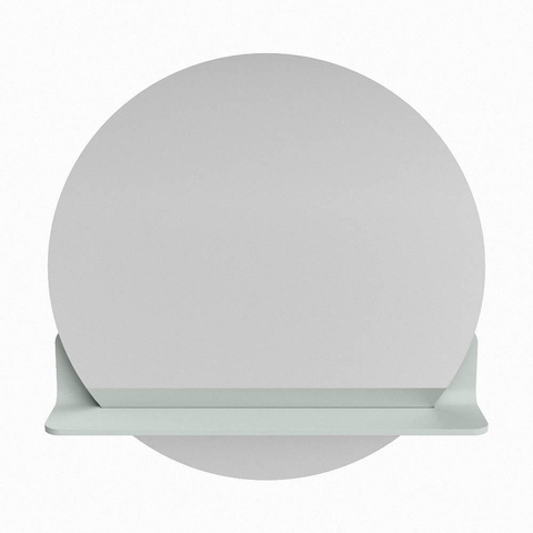 Mondiaz SPOT spiegel – Ø60 cm – met planchet – Greey (lichtgroen/grijs) SW1235534