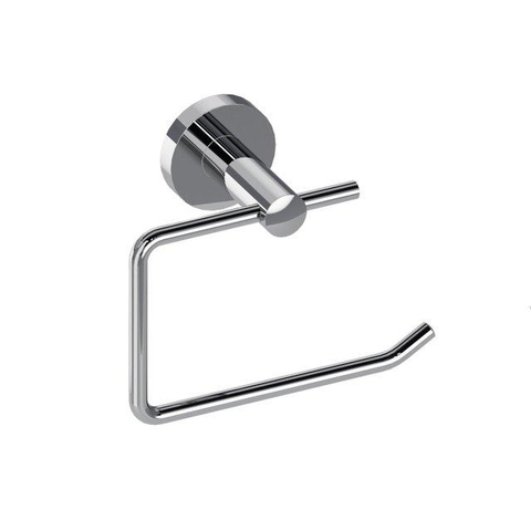 Fortifura Calvi Pack WC 3 pièces - porte-rouleau sans couvercle - brosse de toilette - crochet à serviette simple rond - chrome SW1248427