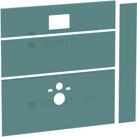 Geberit Gis Easy Placoplatre carton pour module de WC avec réservoir UP300 et UP320 façade 130x130cm 2200622
