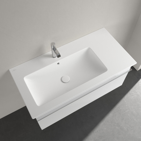 Villeroy & Boch Venticello Meuble-vasque - 1000 x 500 x 170 stone white mat (blanc) CeramicPlus - avec trop-plein SW209632