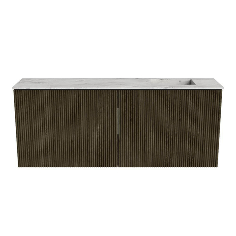 Mondiaz JOYA-DLUX 100cm meuble de toilette - couleur Shadow - Vasque FAYE position Droite Sans trou de robinet couleur Glace. SW1422791