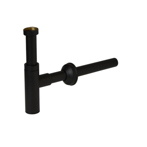 Plieger Mini designsifon met muurbuis van 25cm 5/4 mat zwart SW228382