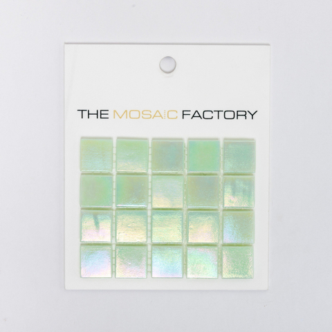 ÉCHANTILLON The Mosaic Factory Amsterdam carreau mosaïque 2x2x0.4cm pour mur et sol pour intérieur et extérieur carré Verre Vert clair SW861905