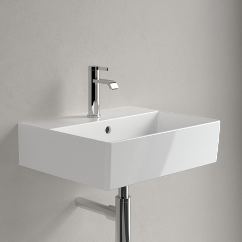 Villeroy & Boch Memento 2.0 lavabo - dessous meulé 50x42cm - avec trop-plein 1 trou de robinet blanc 4A225G01 SW354333