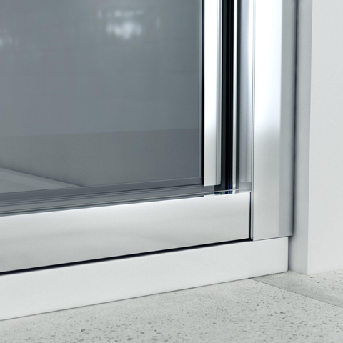 Marenza Fold Porte pliante - 80x190cm - verre de sécurité 6mm - profilé alu - anti-calcaire - chrome SW8415