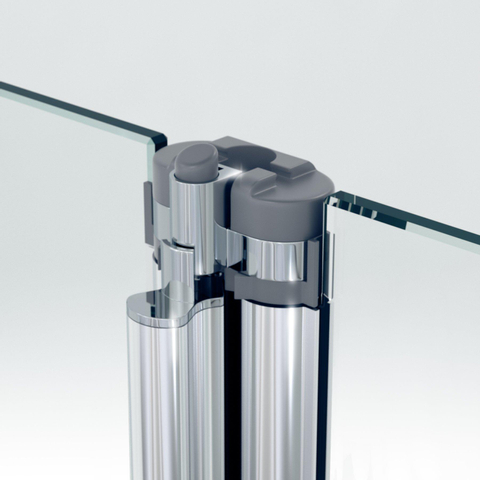 Saniclass ID05 Porte pliante 80x190cm profil aluminium et verre de sécurité 5mm anti-calcaire chrome SW8415