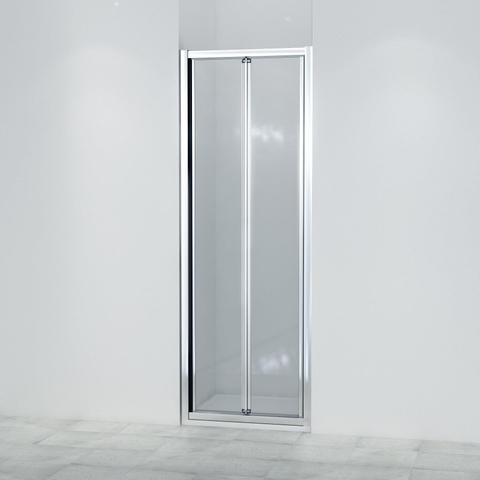 Marenza Fold Vouwdeur - 90x190cm - 6mm veiligheidsglas - alu profiel - anti kalk - chroom SW8416
